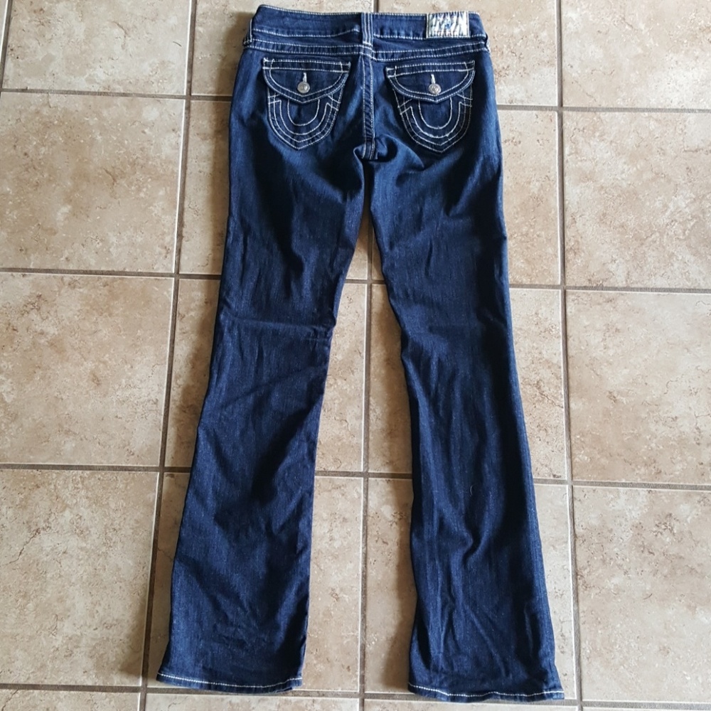 True Religion Hi-Rise Boot cut dark wash jeans